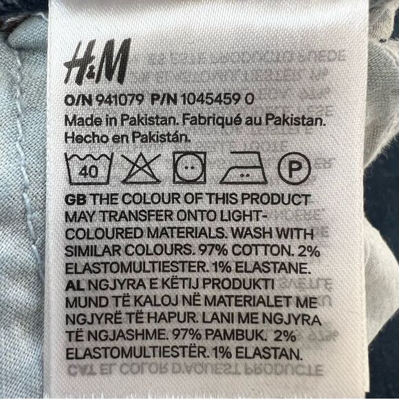 Y2K H&M Wide Leg Comfort Stretch High Waist Dark Wash Denim Jeans NWT Size 8 - Picture 8 of 15